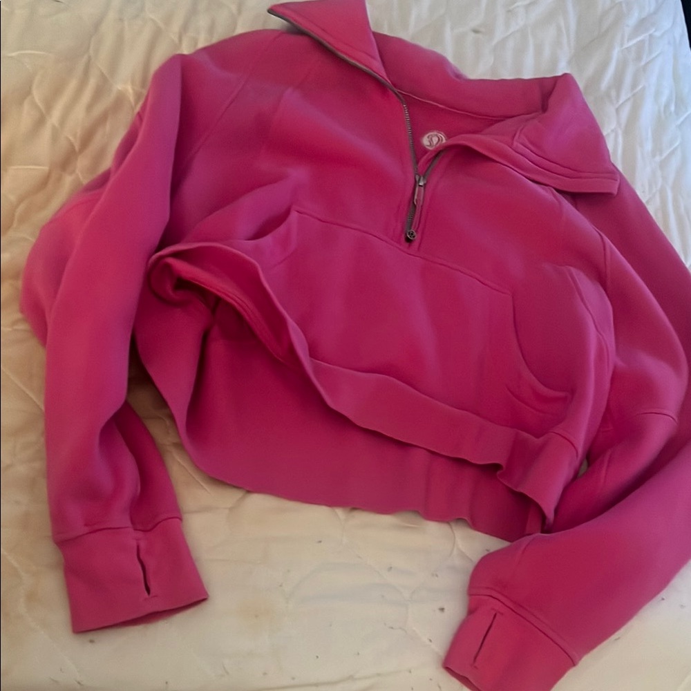 Pink Women's Quarter-Zip Top